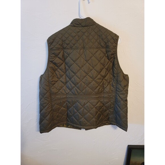 Men's Puffer Quilted Vest XXL Olive green Lightweight NWOT - Picture 2 of 6
